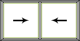 illustration of 2 panel sliding window